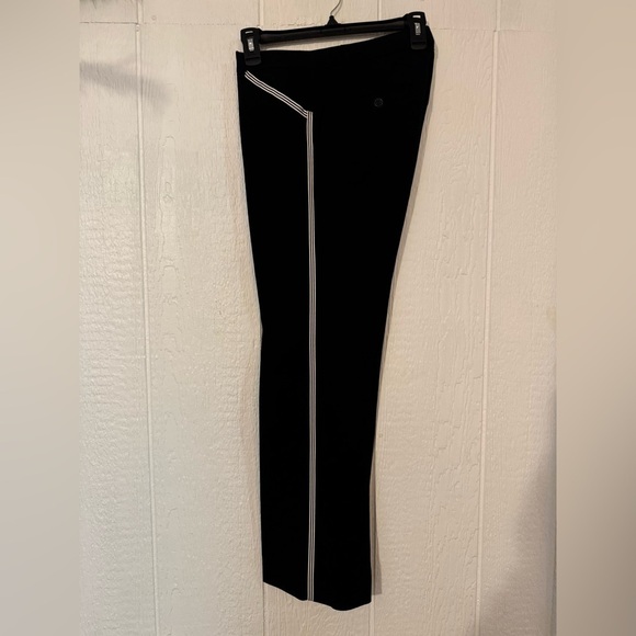 Piped, casual black dress pants size 2 - Picture 6 of 11